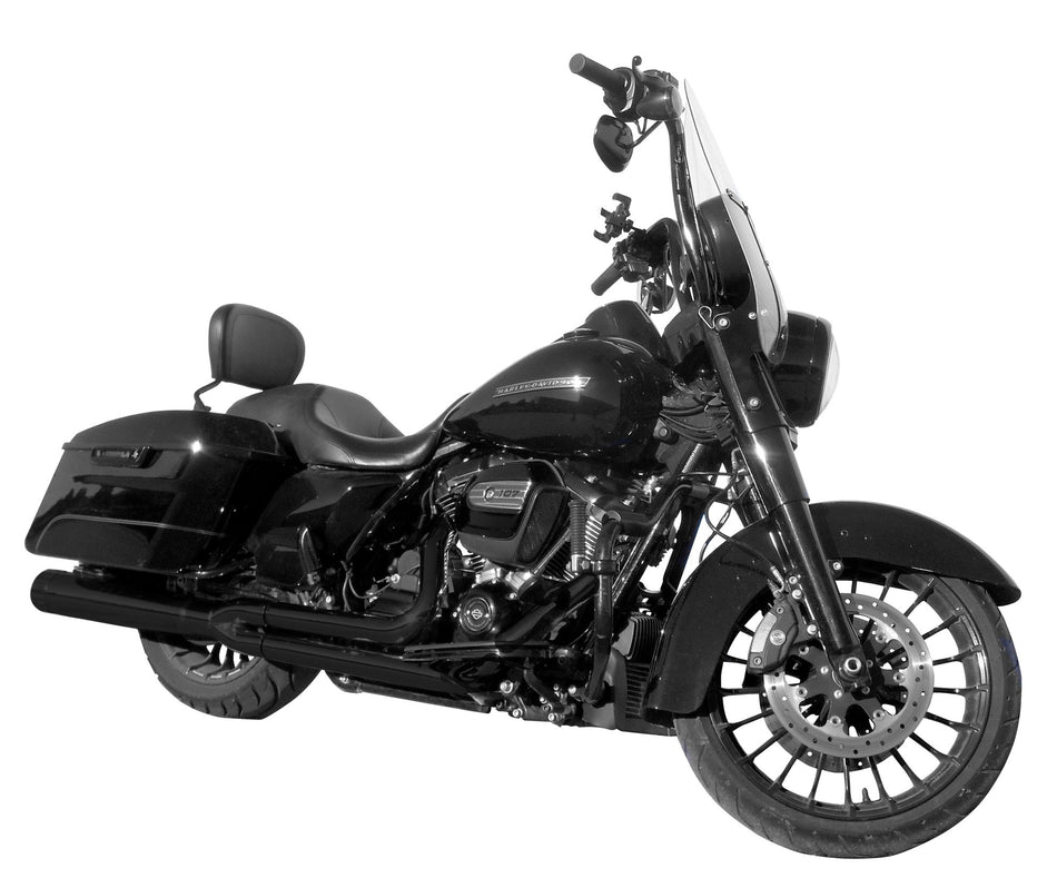 Black 4.5" Power House Performance 2 into1 Exhaust System Harley M8 Touring 17-20