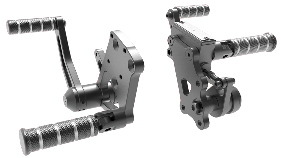 Black Billet Forward Control Foot Peg Kit 5/8" Harley Big Twin 4 Speed Softail 36-99