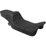 Drag Specialties Extended Reach Predator 3 2-Up Seat for Harley FLH