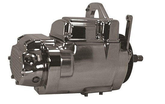 Mid-USA Polished Six Speed Transmission for Harley 1990-1999 Softail Big Twin