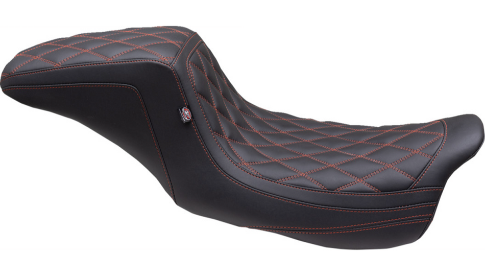 Mustang One-Piece 2-Up DD W/Red/Orange Stitch Squareback Seat 08-23 FL Models