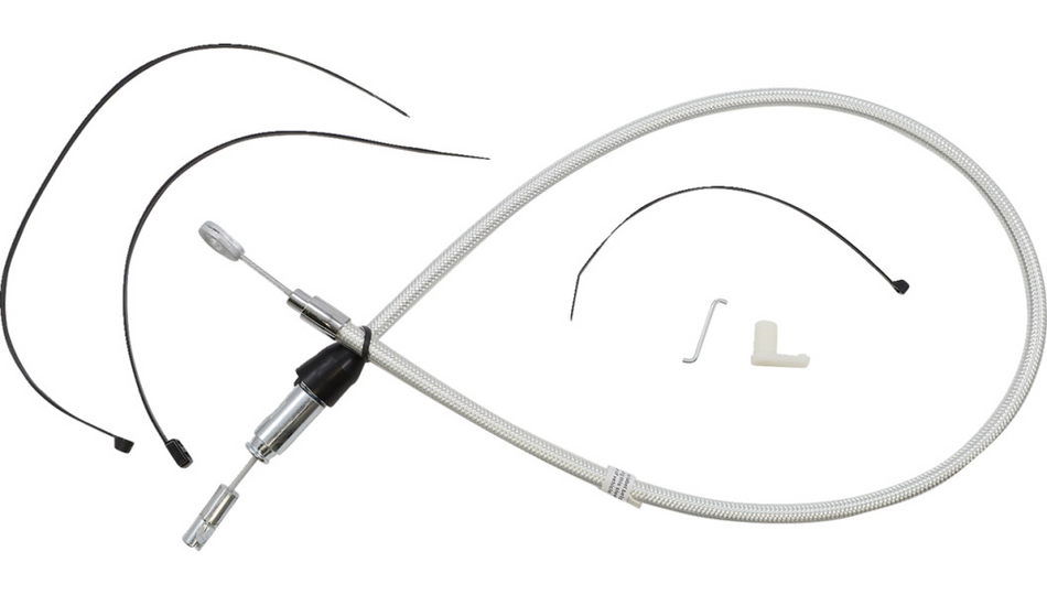 Magnum Quick Connect Braided 32" Upper Clutch Cable Sterling Chromite 18-23 Softail