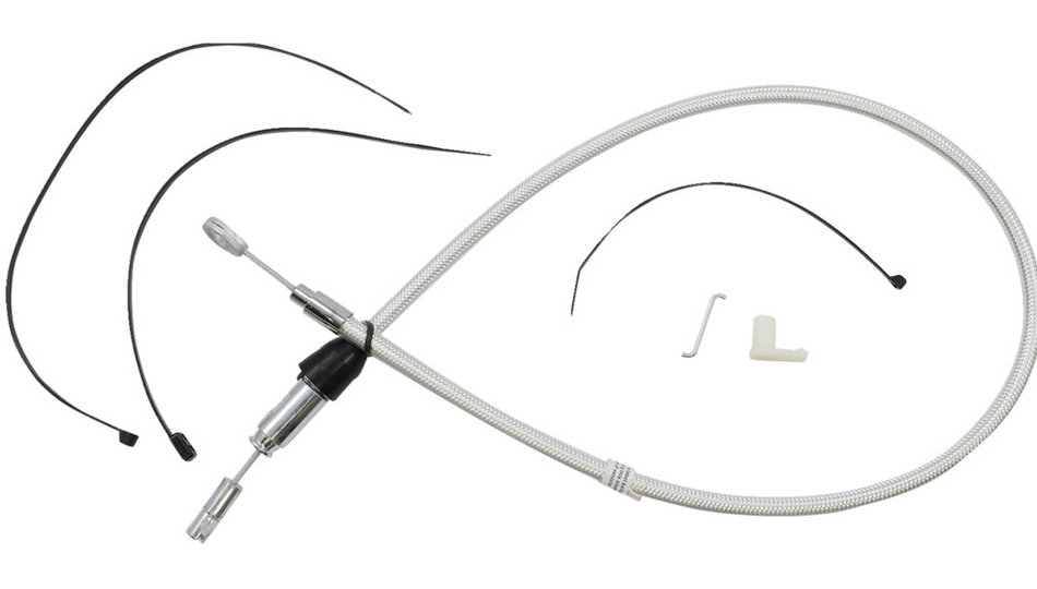 Magnum Quick Connect Braided 35" Upper Clutch Cable Sterling Chromite 18-23 FX/FL/FLHC