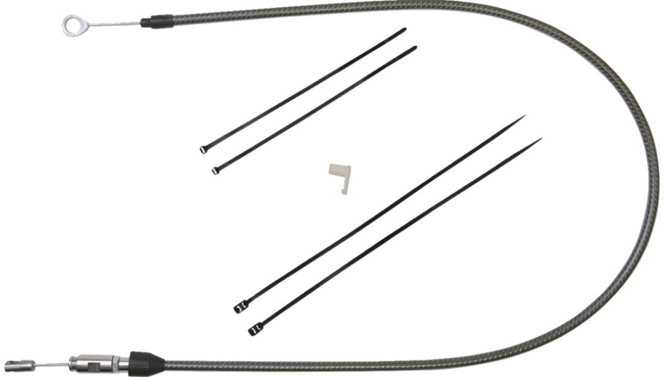 Magnum Quick Connect Braided 35" Upper Clutch Cable Karbonfibr 18-23 FX/FL/FLHC