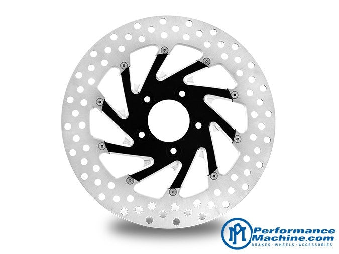 Buy Performance Machine Del Rey Black Platinum Cut 11.5 Left Front Brake Rotor Harley | 0133-1522REYLS-BMP  Eastern Performance Aftermarket Parts Superstore. Great Value + Free Shipping to U.S.
