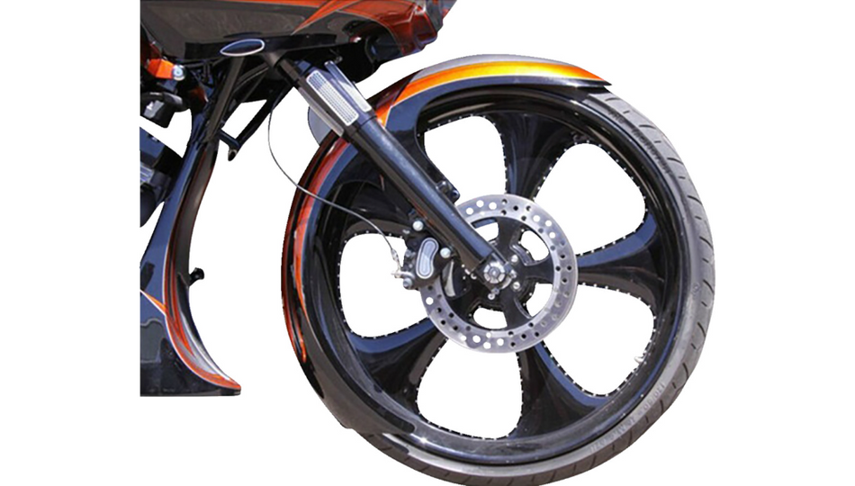 Paul Yaffe DEI Front Fender for 21" Wheel W/Black Spacers 4 Harley 84-13 Touring