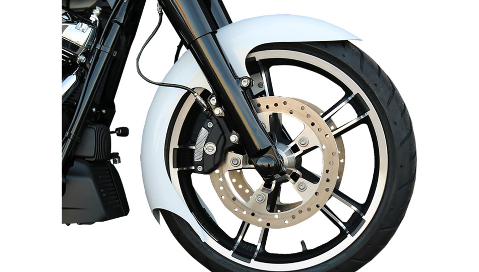 Paul Yaffe Talon Front Fender for 19" Wheel W/Satin Adapters 4 Harley 14-23 Touring