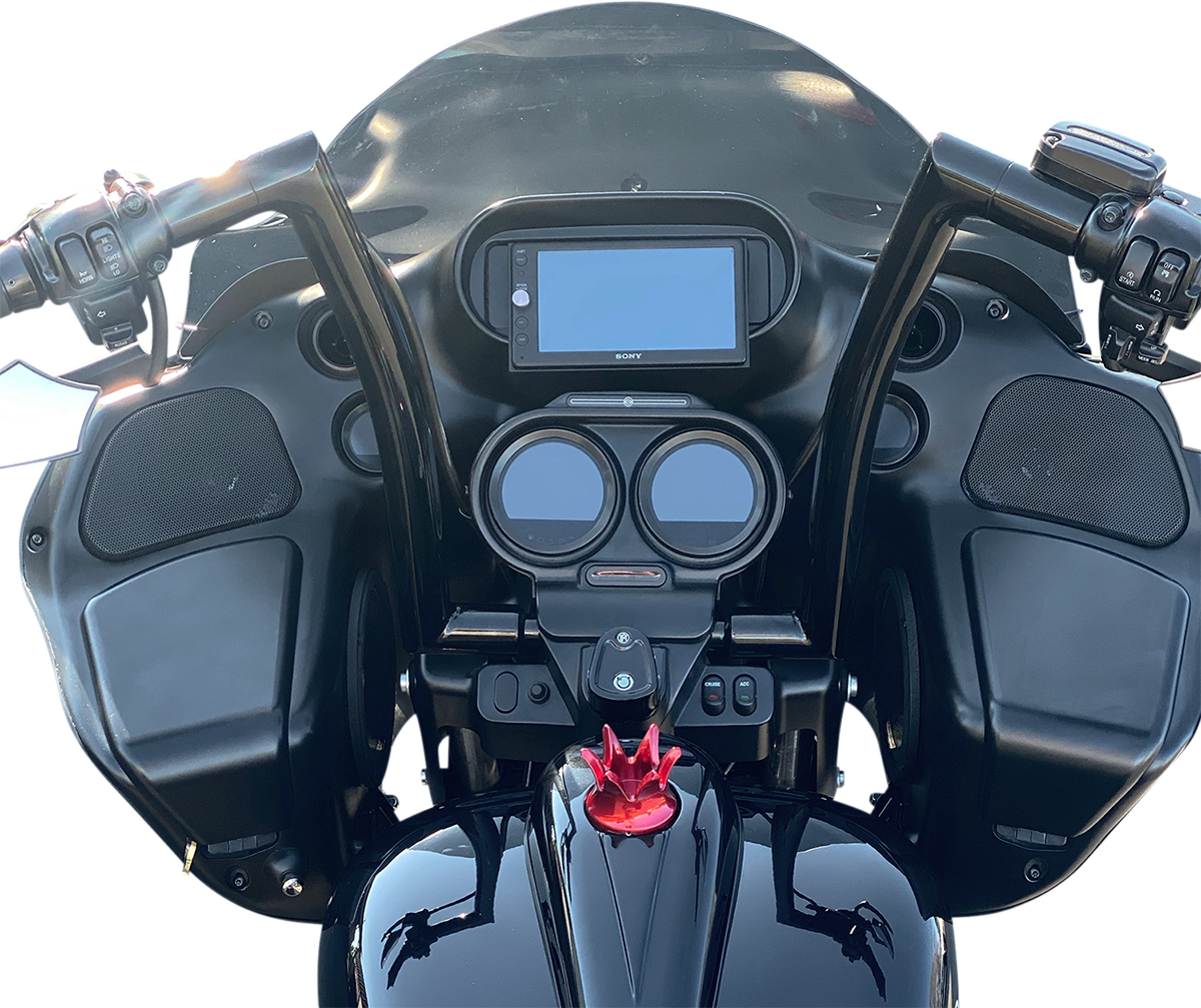 FBI Fat Baggers 1-1/2" EZ Flat Top Handlebars for 08-16 FLHR, 08-13 FLTR - 16"