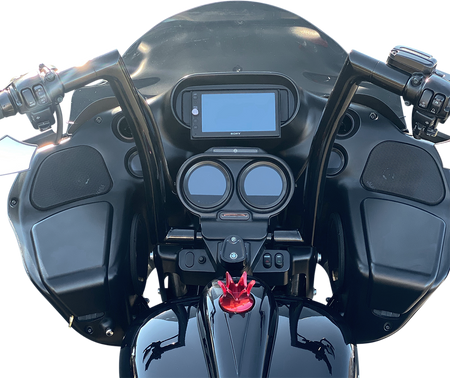 FBI Fat Baggers 1-1/2" EZ Flat Top Handlebars for 08-16 FLHR, 08-13 FLTR - 16"