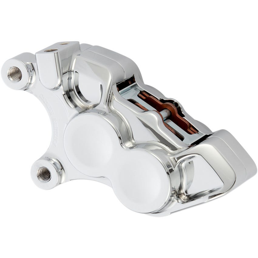 Arlen Ness Chrome Left 4 Piston 11.8" Differential Bore Brake Calipers Harley