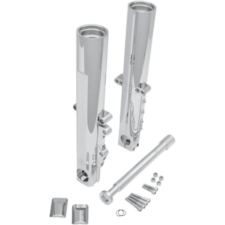 PM Chrome Single Disc Tech Lower Legs For Harley 2014 FLH/FLT Touring Models-0208-2097-CH