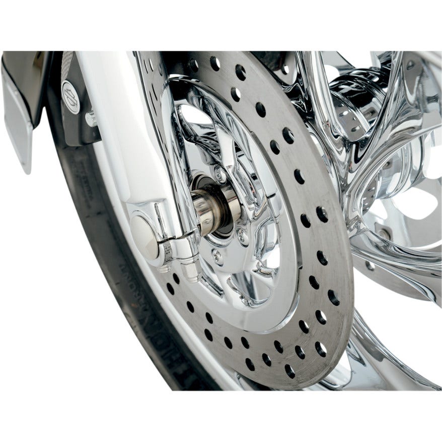 Klock Werks DB-1012 Chrome Flush Mount Front 25mm Axle Harley Touring FLD FXST