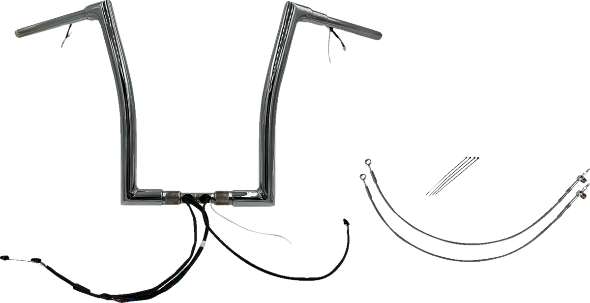 FBI Fat Baggers Wired 1-1/2" Flat Top Handlebar Kits for FLTR '16-'20 - 16"