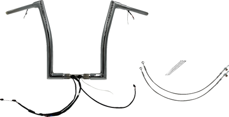 FBI Fat Baggers Wired 1-1/2" Flat Top Handlebar Kits for FLTR '16-'20 - 16"
