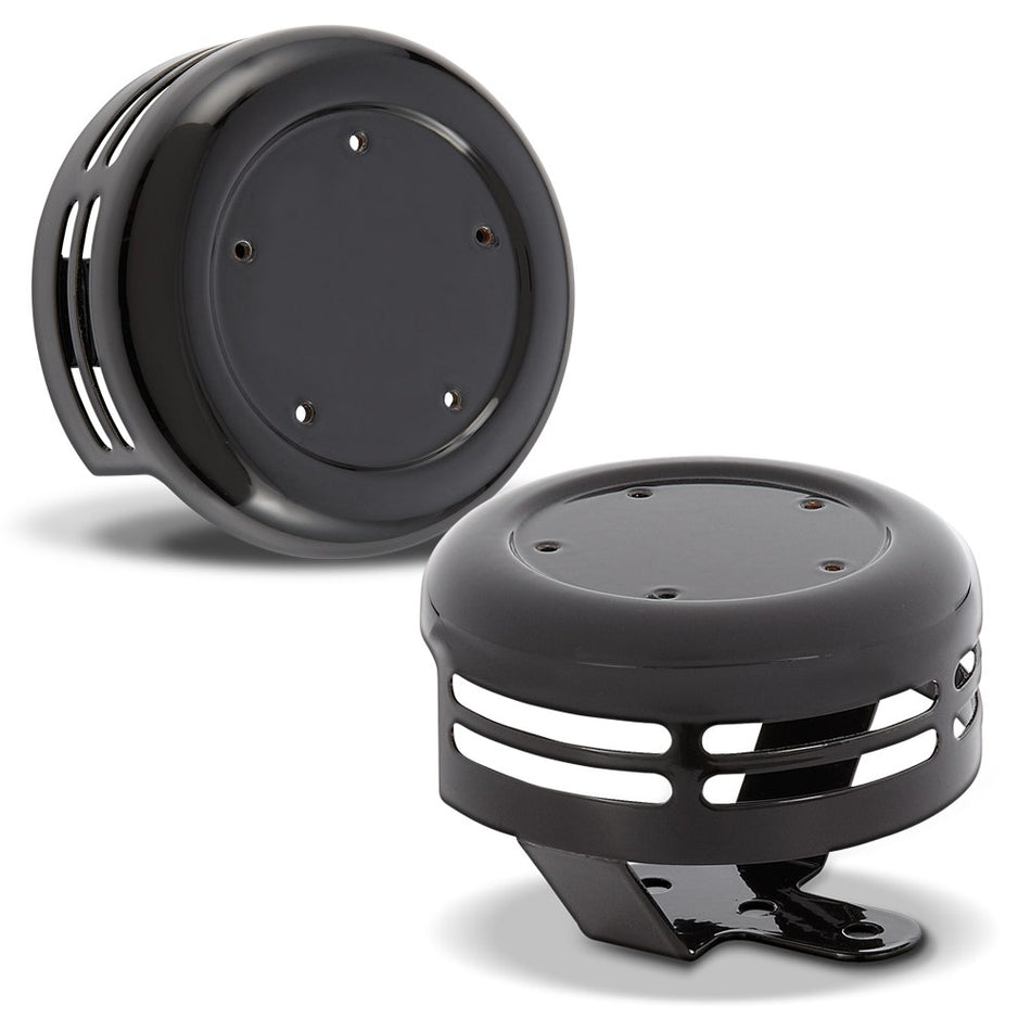 Arlen Ness Black Horn Cover for 5 Hole Point Cover Harley XL & Twin Cam Models