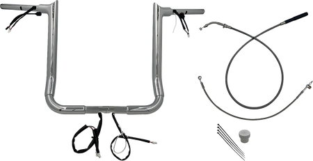 FBI Fat Baggers Wired 1-1/2" Pointed Top Handlebar Kits for FLH/X '23-'26 - Chrome