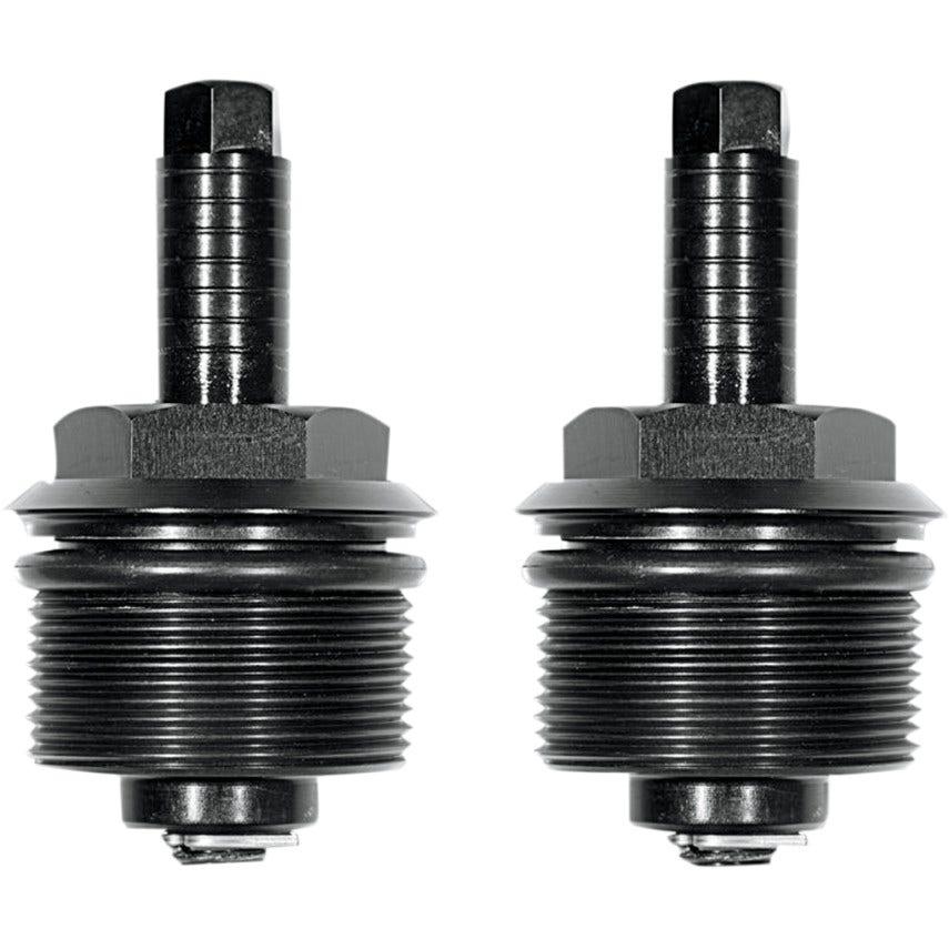 Speed Merchant SM Black Preload Adjuster Fork Caps Harley FXR XL FXD FXDL 39mm