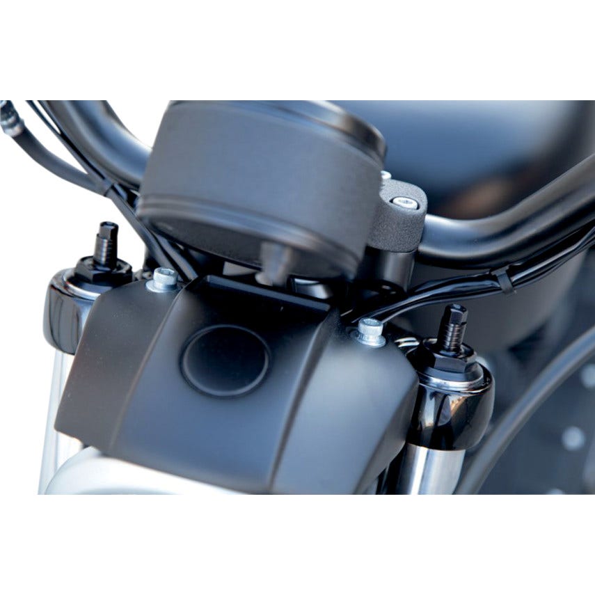 Speed Merchant SM Black Preload Adjuster Fork Caps Harley FXR XL FXD FXDL 39mm