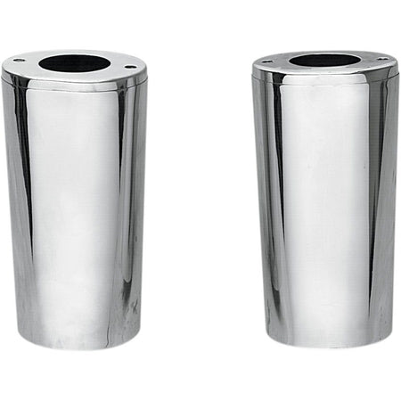 Drag Specialties Smooth Chrome Fork Slider Covers for 84-13 Harley FL Models -+4 Length