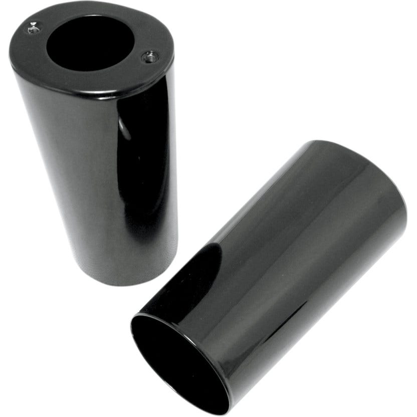 Drag Specialties Black Smooth Stock Length Repl OEM Upper Slider Covers 84-13