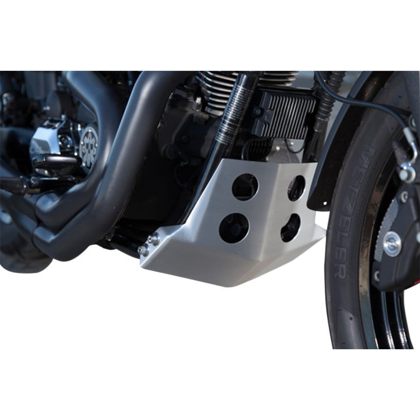 Speed Merchant Brushed Aluminum Frame Skid Plates for Harley Dyna FXD 06-16