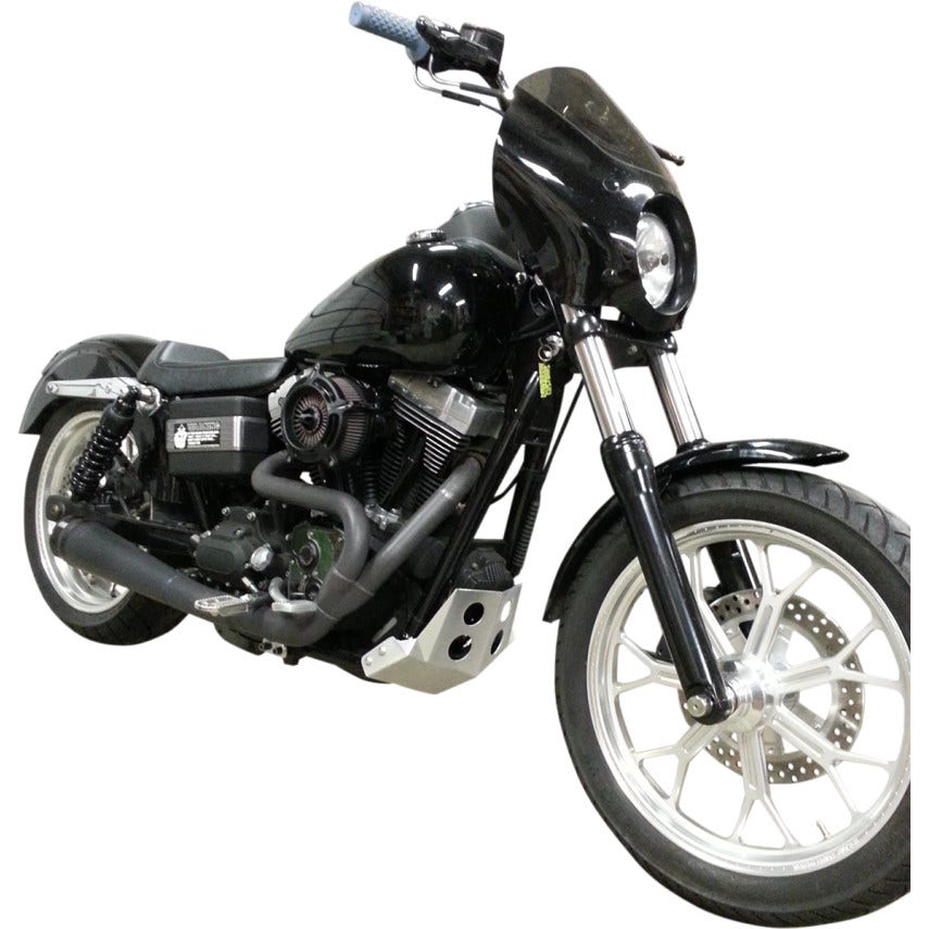 Speed Merchant Brushed Aluminum Frame Skid Plates for Harley Dyna FXD 06-16