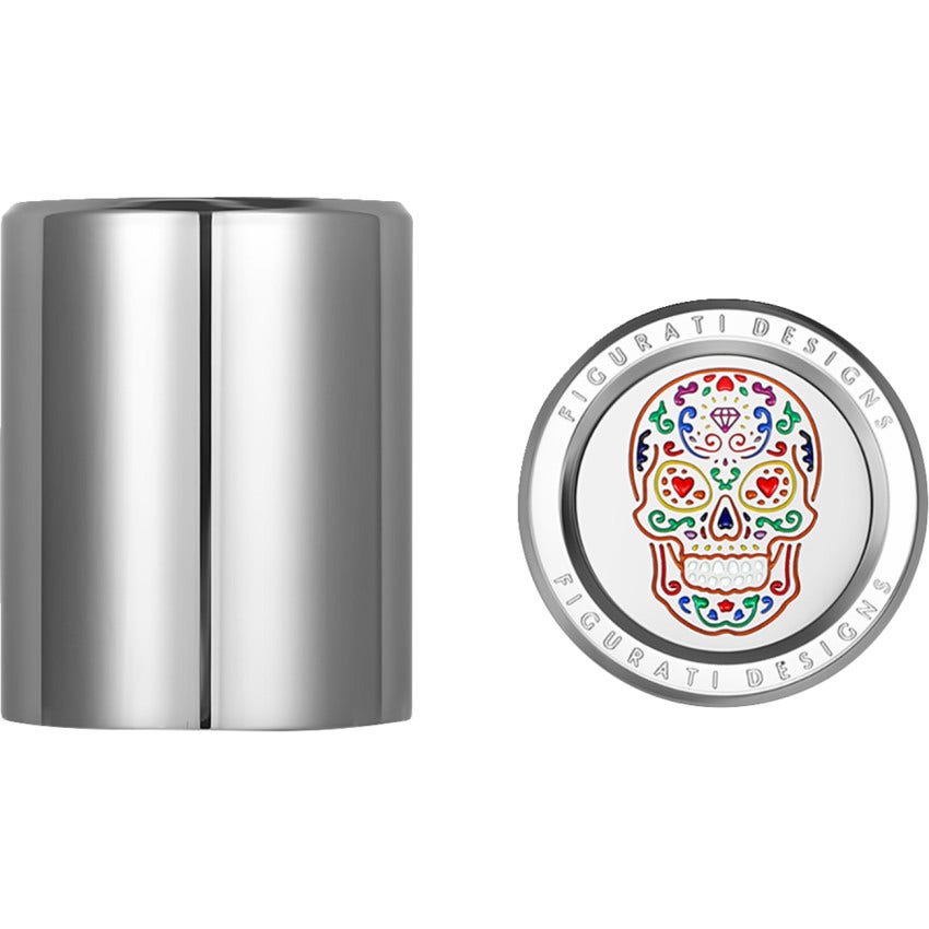Figurati Designs Medium Polished W/ Sugar Skull 4 Harley 27MM x 30MM