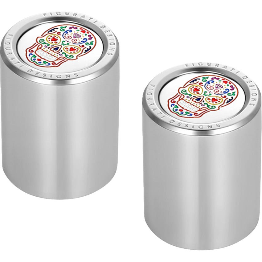Figurati Designs Medium Polished W/ Sugar Skull 4 Harley 27MM x 30MM
