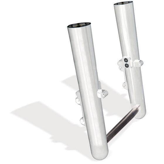 Arlen Ness Hot Fork Legs Lower Sliders Single Side Smooth Chrome Harley 08-13 FL