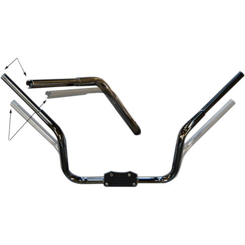 Wild 1 One Chrome Low Bagger Ape Hanger 9" Handlebars Harley FLH/T 96-23