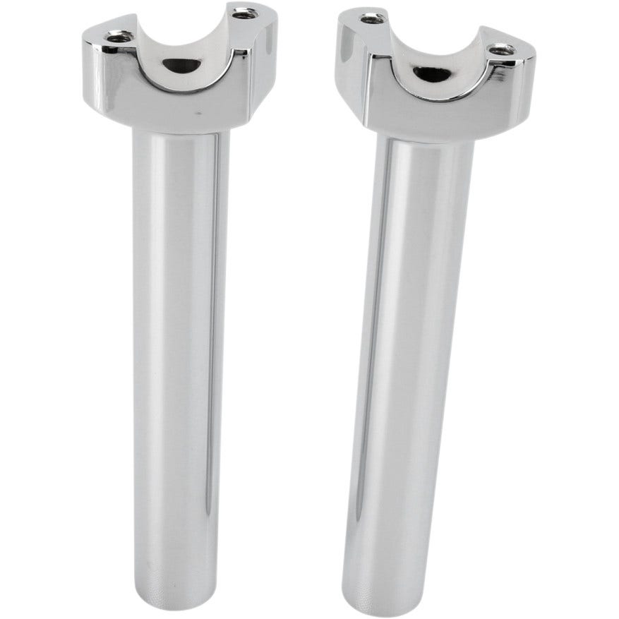 Drag Straight 8" Tall Chrome Forged Aluminum Risers 1" Clamp Area for Harley