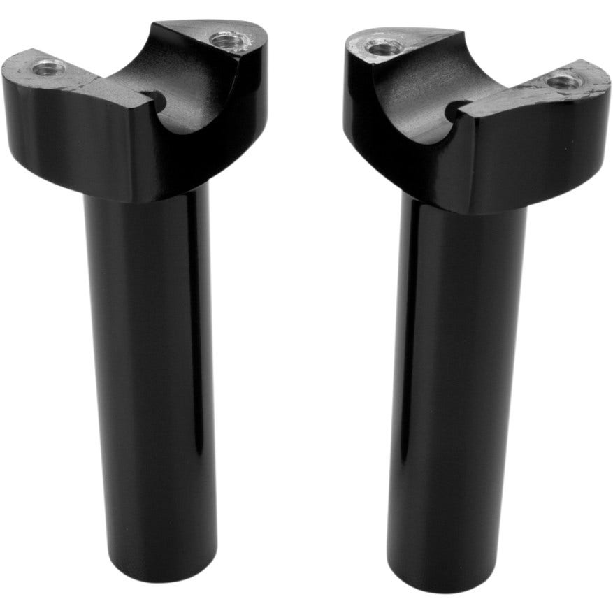 Drag Straight 5.5" Tall Black Forged Aluminum Risers 1" Clamp Area for Harley