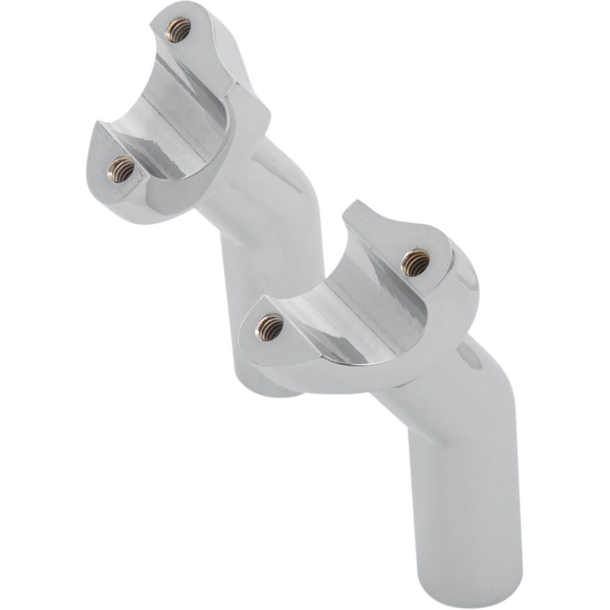Drag 1" Pullback 4.5" Tall Chrome Forged Aluminum Risers 1" Clamp Area Harley
