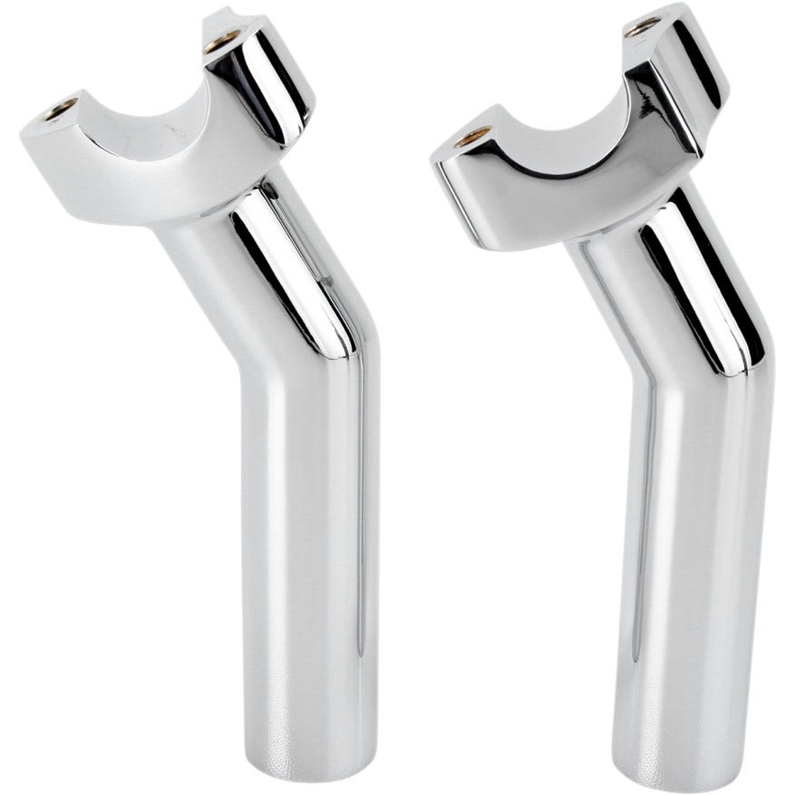 Drag 1" Pullback 5.5" Tall Chrome Forged Aluminum Risers 1" Clamp Area Harley