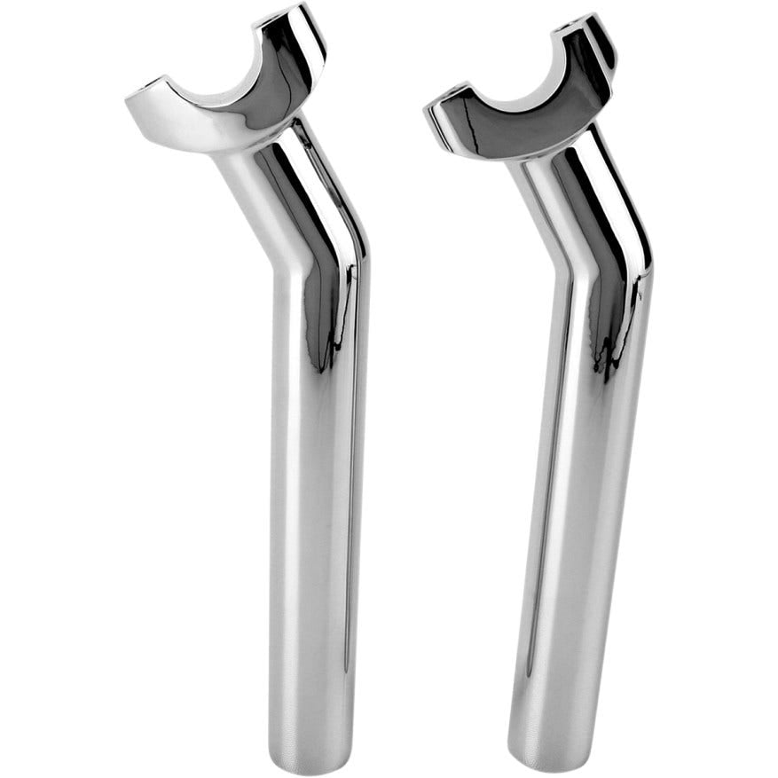 Drag 1" Pullback 8.5" Tall Chrome Forged Aluminum Risers 1" Clamp Area Harley