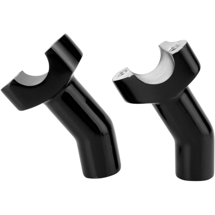 Drag 1" Pullback 3.5" Tall Black Forged Aluminum Risers 1" Clamp Area Harley