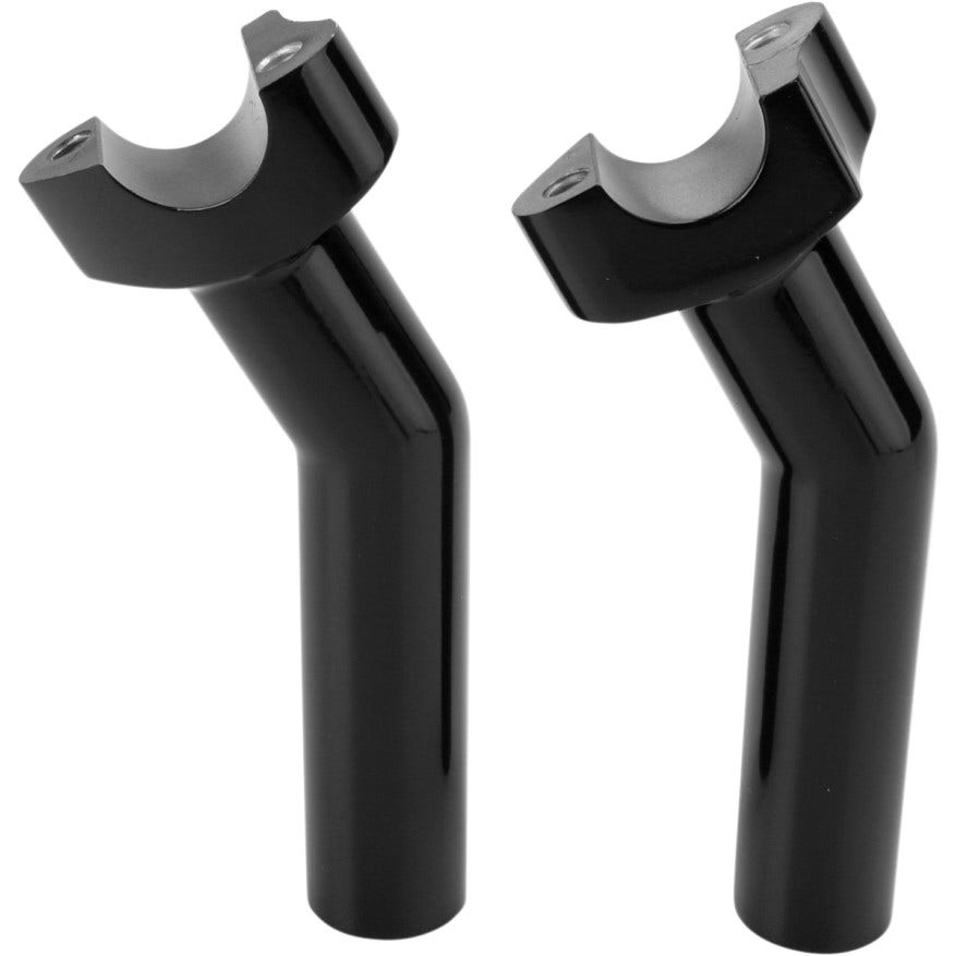 Drag 1" Pullback 5.5" Tall Black Forged Aluminum Risers 1" Clamp Area Harley