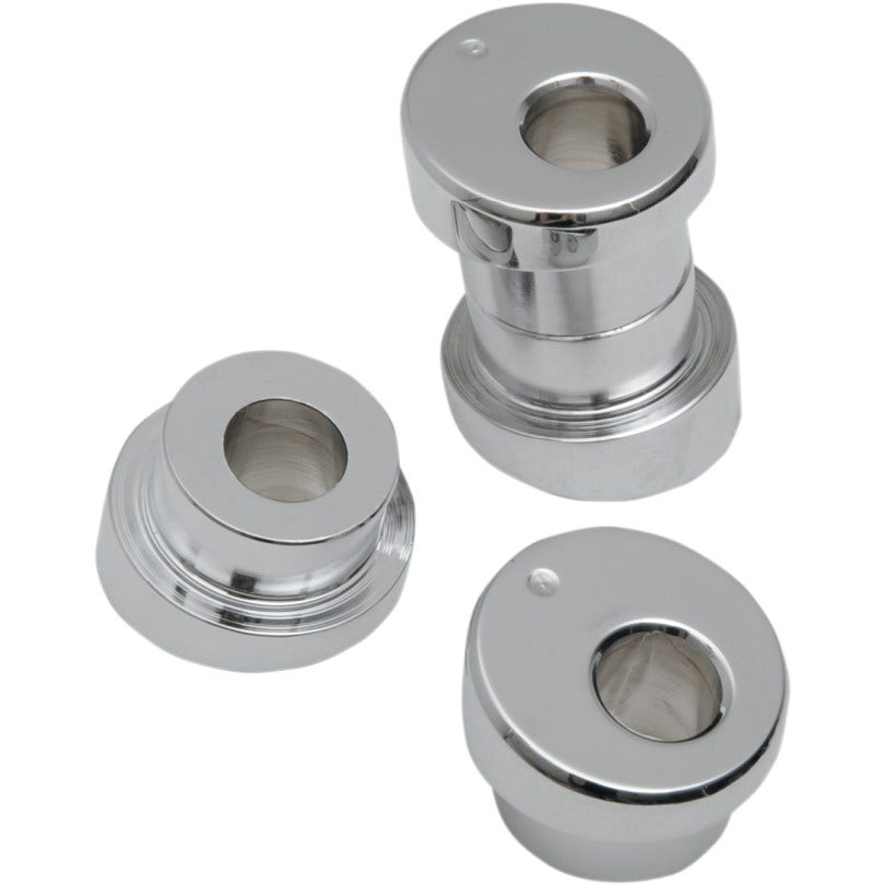 La Choppers Chrome 10 Degree Angled Handlebar Riser Bushing Adapters Kit Harley
