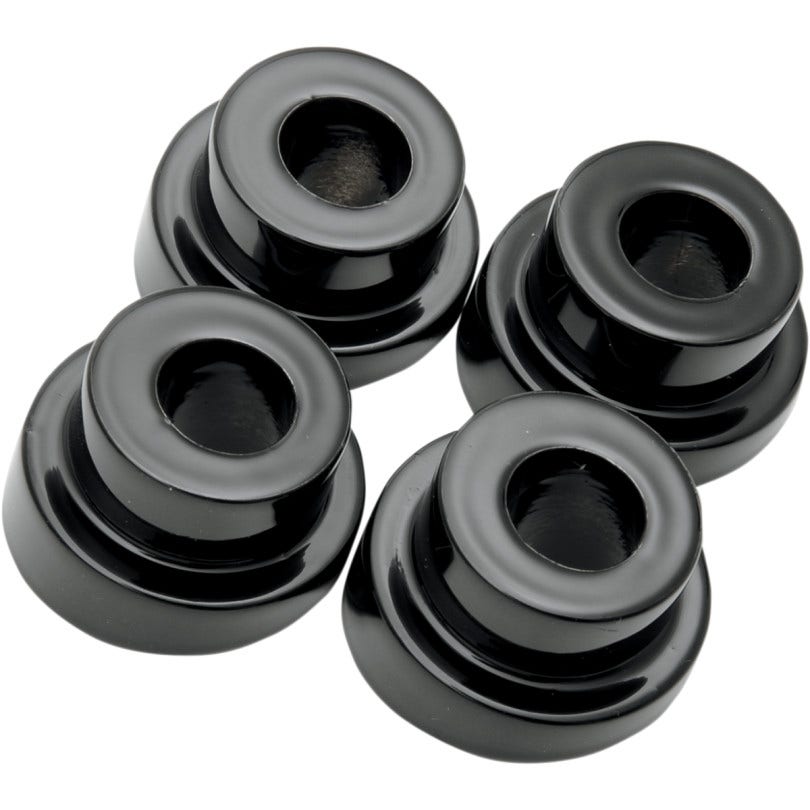 La Choppers Black 10 Degree Angled Handlebar Riser Bushing Adapters Kit Harley