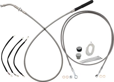 FBI EZ Install Upper Clutch Kit - Full Length for 2015-2026 H-D Touring - FLH/X '23-'26 / Braided Stainless Steel / 12"