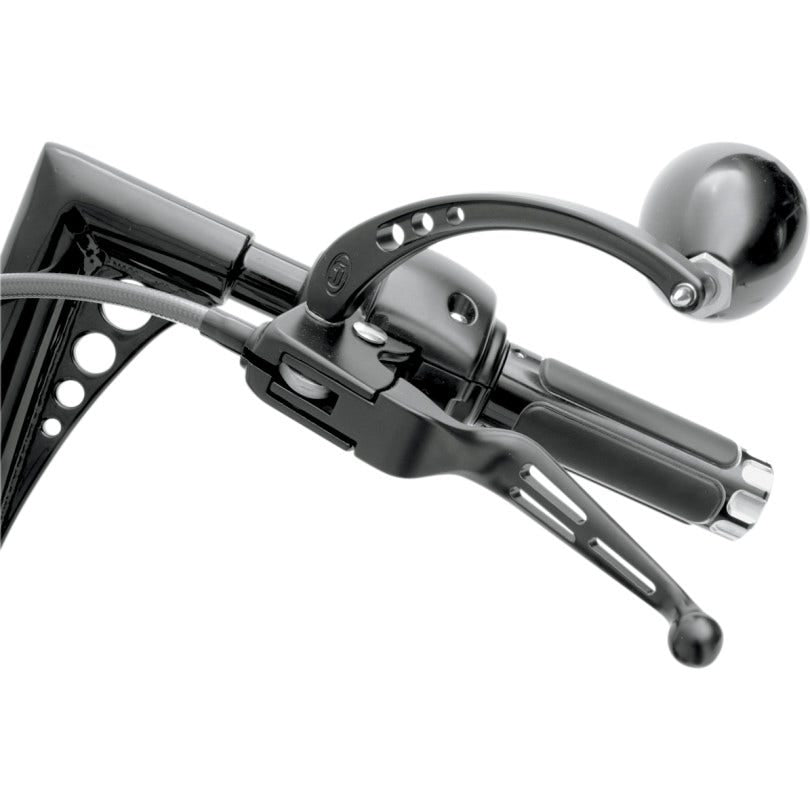 Matte Satin Black Slotted Wide Brake Clutch Lever Set 96-16 Harley Big Twin XL