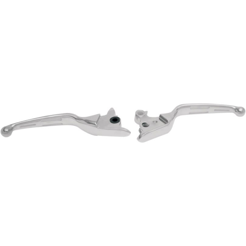 Drag Chrome Slotted Wide Hand Levers Brake Clutch Harley 08-13 Touring