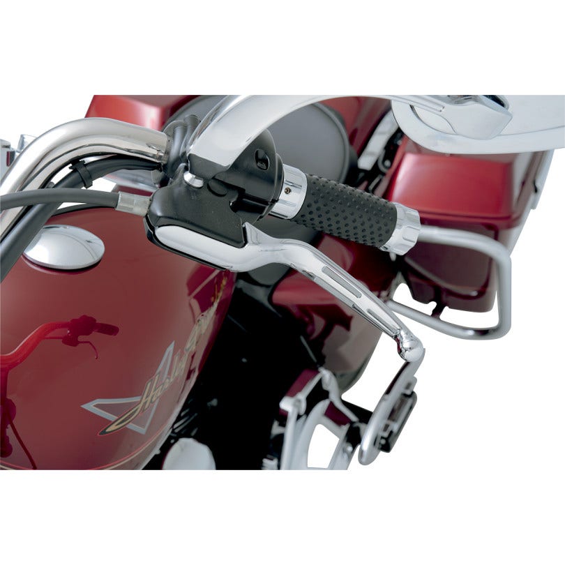 Drag Chrome Slotted Wide Hand Levers Brake Clutch Harley 08-13 Touring