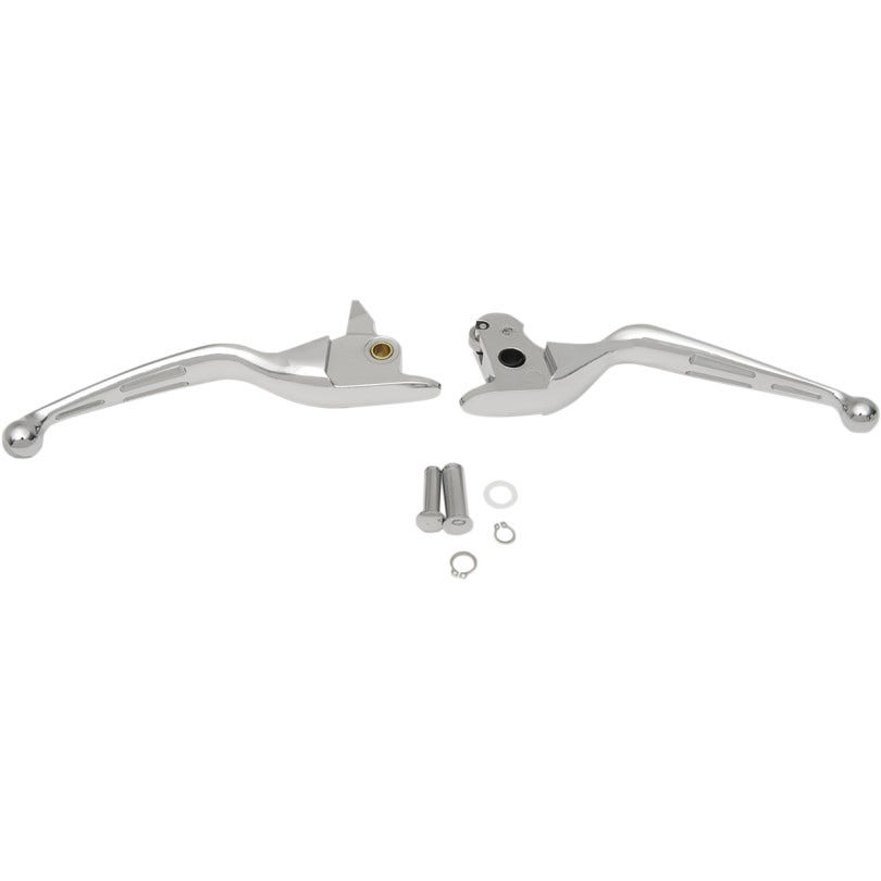 Drag Chrome Slotted Wide Hand Levers Brake Clutch Harley 14-16 Touring Hydraulic