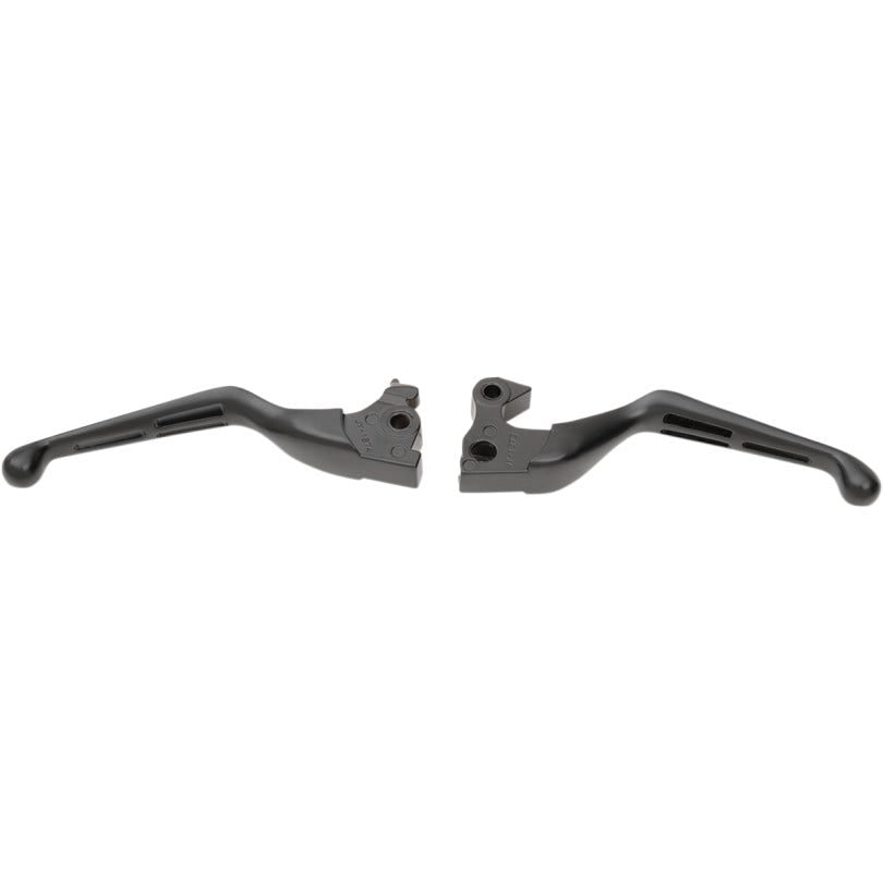 Matte Satin Black Slotted Wide Brake Clutch Lever Set Sportster XL 14-17