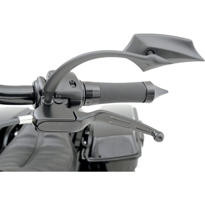 Drag Specialties Matte Black Wide Blade Slotted Hand Levers for Harley 08-13 | 0610-0221
