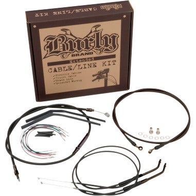 Burly Brand 16" Ape Hanger Cable/Brake Kit For Harley-Davidson FLST/C/F/N 00-06