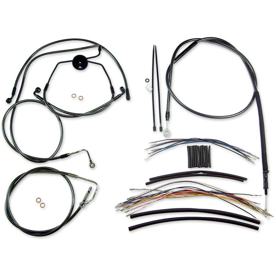 Magnum Black Pearl Complete 12"-14" Handlebar Installation Kit 08-13 FLTR ABS