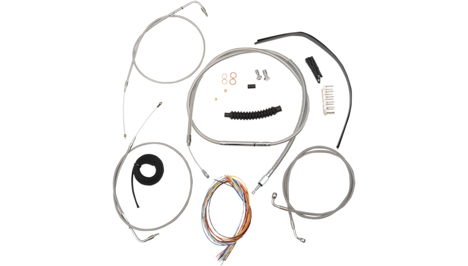 La Choppers Complete Stainless Cable Line 15"-17" Kit Harley 99-03 Sportster