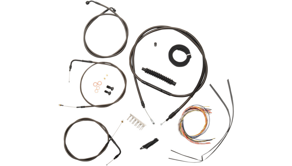 La Choppers Complete Midnight Cable Line 12"-14" Kit Harley 99-03 Sportster